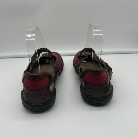 Palladium Mary Jane Comfort Shoes‎ Women 7 Suede Leather Adjustable Red Brown - Picture 6 of 8
